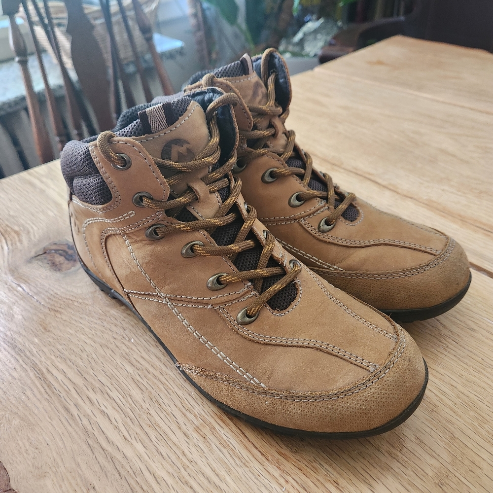 Zapatos Flexi Mens Boots Size‎ 8.5 US/ 26.5 MEX Camel Brown Leather Shoes